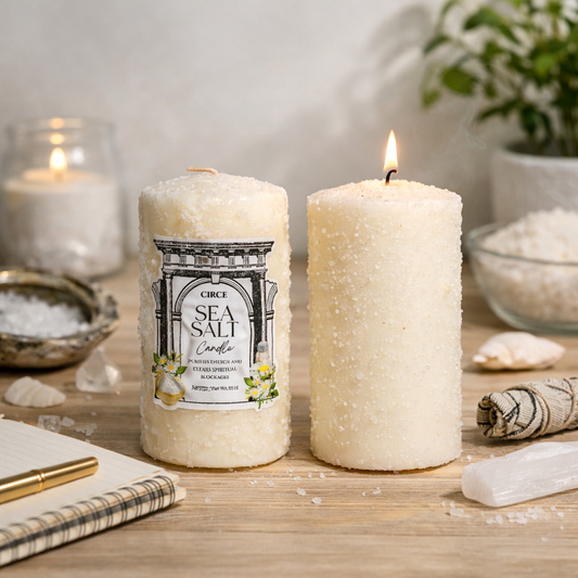Sea Salt Cleansing Candle — Purifying Space & Energy