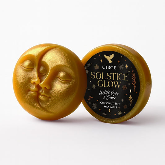 Solstice Glow Moon Face Wax Melt – 2.5 oz | Lemon, Jasmine & Amber