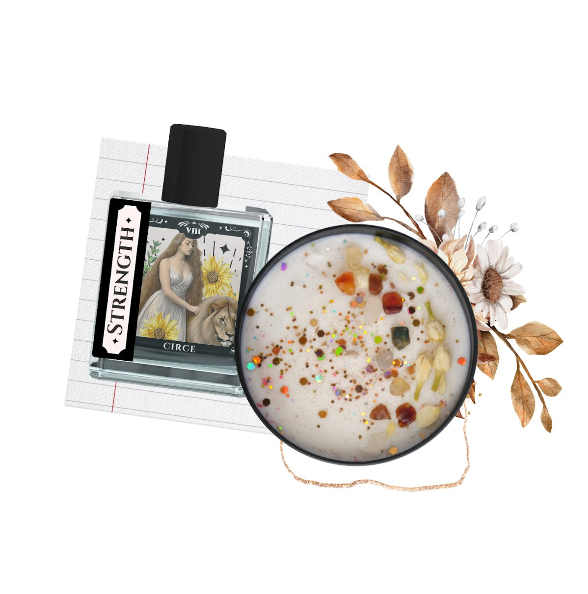 The Strength Tarot Perfume Oil – 1.7 oz Roller | Bergamot, Amber & Vanilla  from Circe Boutique