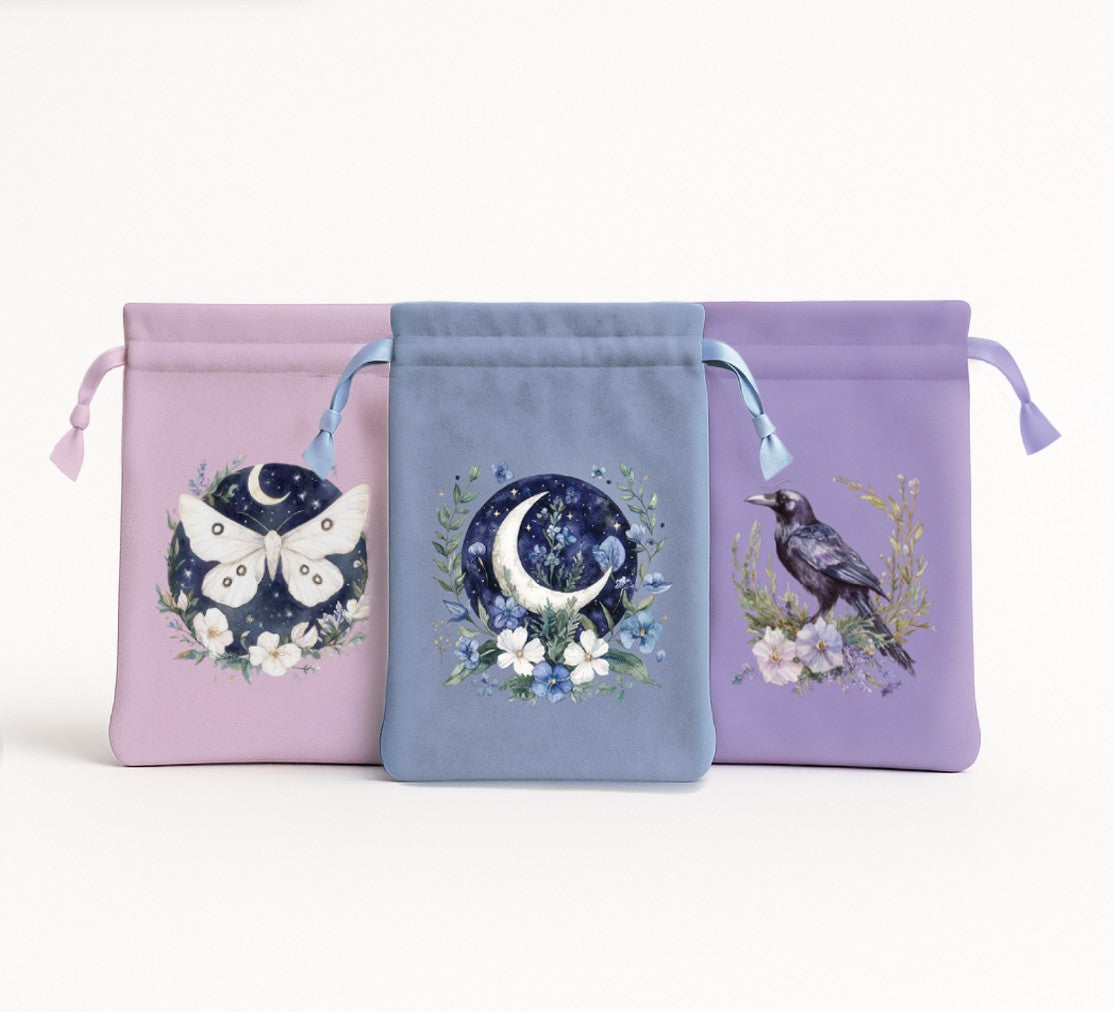 Velvet Arcana by CIRCE – Mystic Moth Blush Pink Tarot Bag