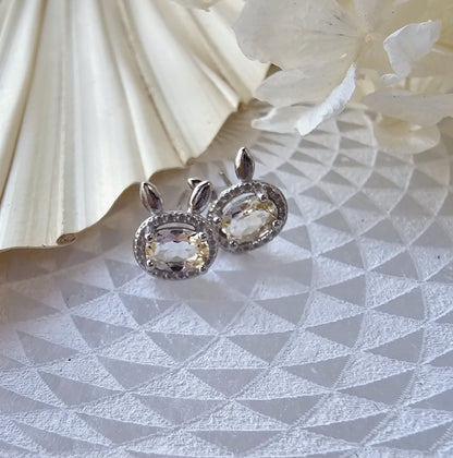 Citrine Bunny Sterling Silver Studs Earrings - Jewelry  from China Wholesaler