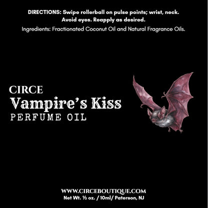 Vampire’s Kiss Perfume Oil – 10ml Glass Roller Bottle