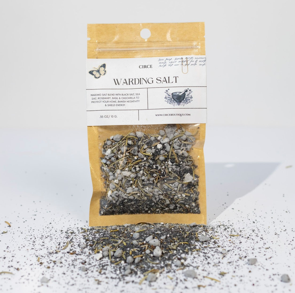 Warding Salt – Protective Blend with Black Salt, Rosemary & Cascarilla (.35oz)