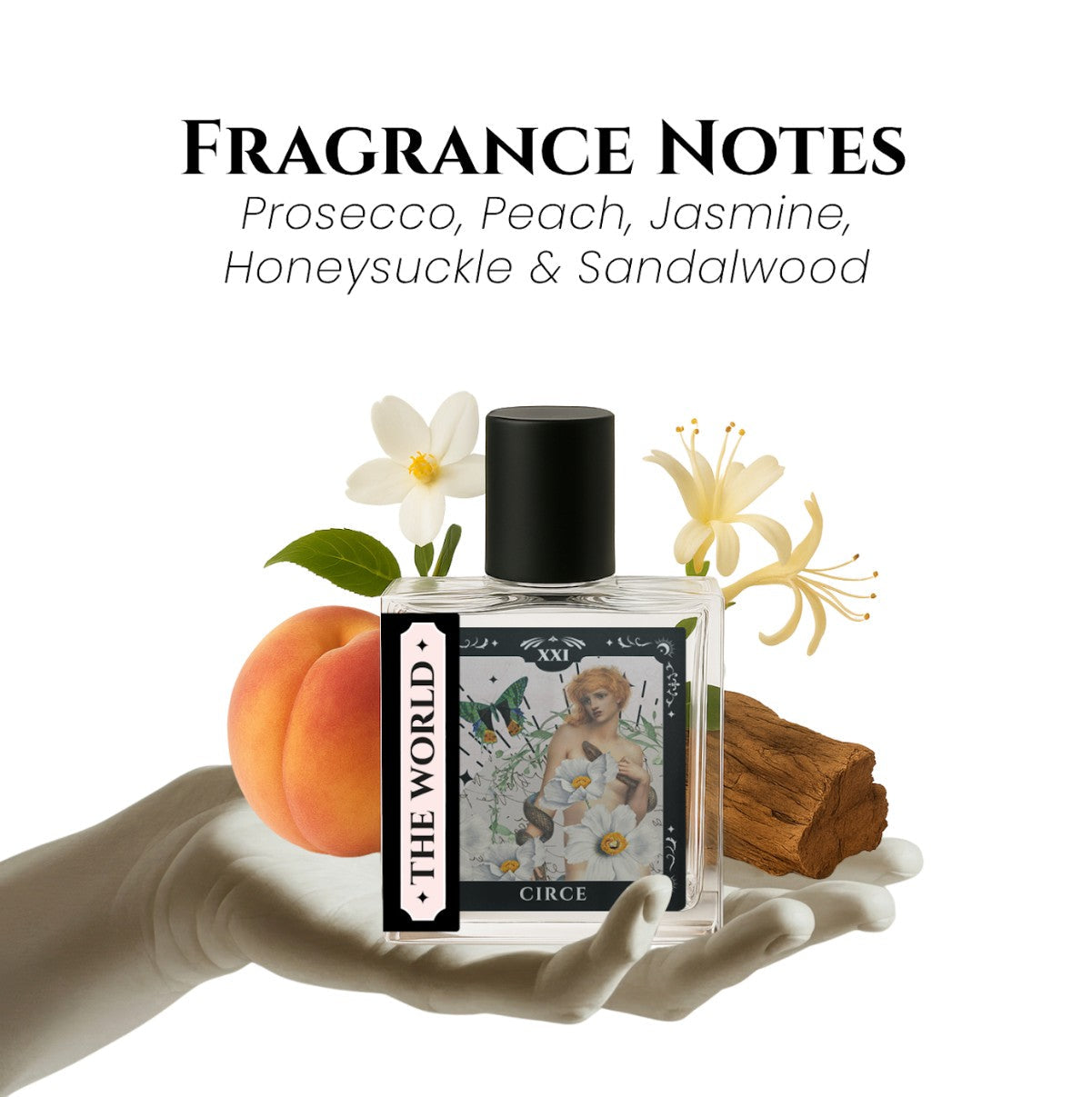 The World - Tarot Inspired Perfume - 1.7 oz Roller | Prosecco, Peach & Sandalwood  from Circe Boutique