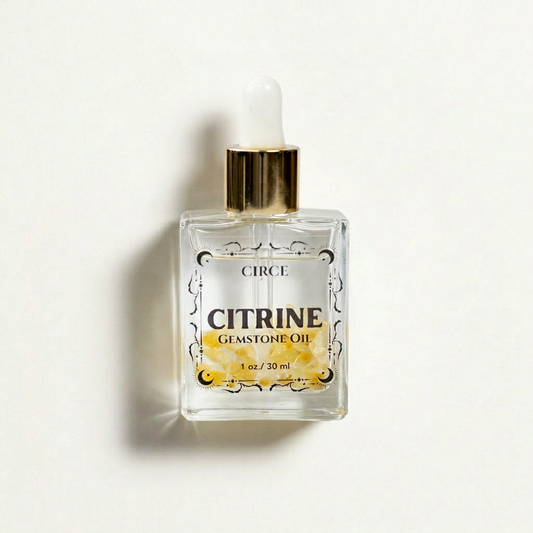 Citrine Crystal Body Oil for Abundance – 1 oz Sample Size
