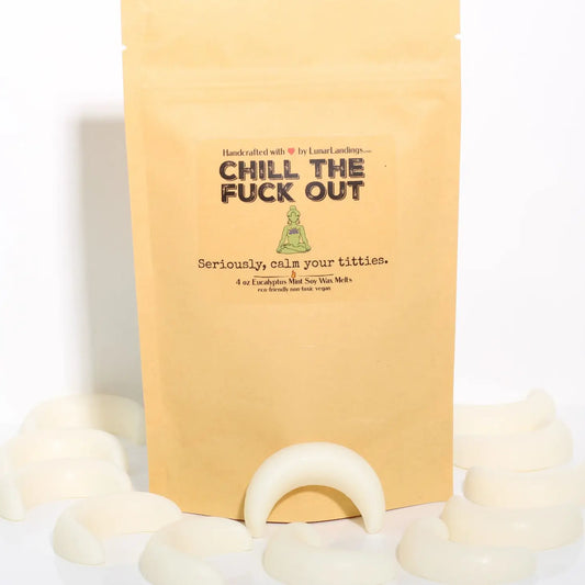 Chill The F* Out- 4oz Soy Eucalyptus Mint melts, 12 Moons  from CirceBoutique