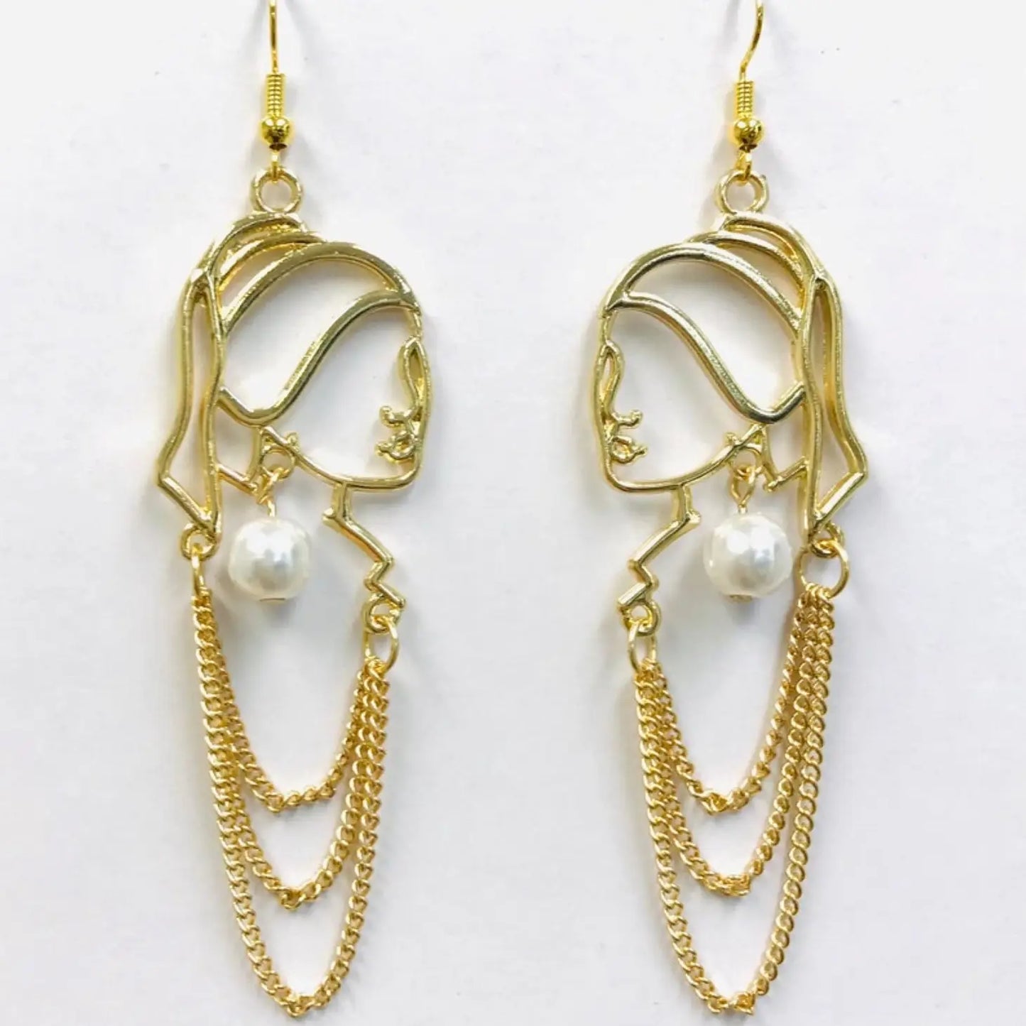 E159 - Girl With A Pearl Earring - Gold Earrings - Jewelry  from Nihao jewelry